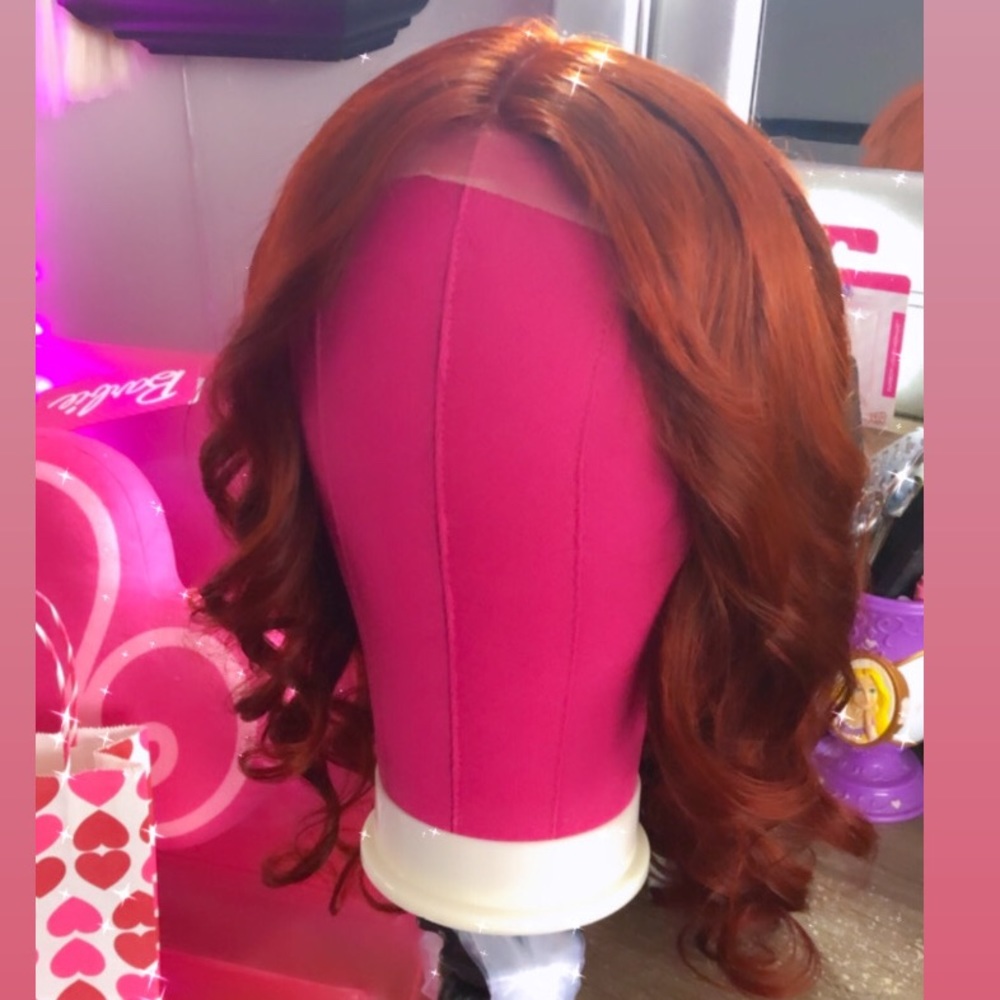 COPPER BROWN human hair WIG